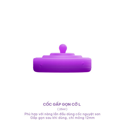 Cốc nguyệt san gấp gọn Z Cup cỡ L (25ml) Cup Yess chính hãng, an toàn, nhỏ gọn, siêu tiện lợi