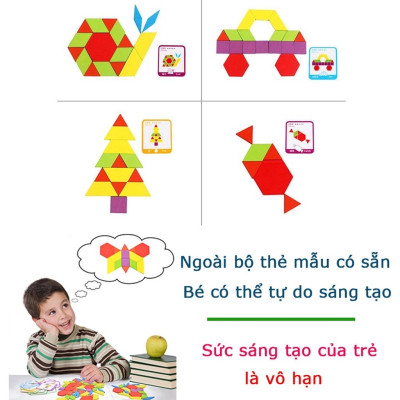 Đồ Chơi Xếp Hình Tangram Bằng Gỗ 155 Chi Tiết Nhiều Màu Sắc Xếp Được Hàng Nghìn Hình Khác Nhau Cho Bé Tư Duy Sáng Tạo