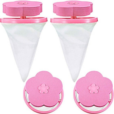 Combo 5 phao lọc rác cặn bẩn máy giặt gom rác lồng giặt giúp sạch hơn tăng tuổi thọ máy - 5 phao lưới hồng