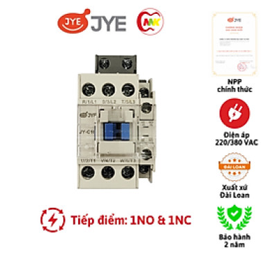 Khởi động từ / Contactor JYC-12 tiếp điểm, 18 tiếp điểm, 22 tiếp điểm 1NO+1NC 220V/380VAC JYE hàng chính hãng