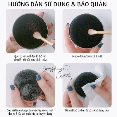 HỘP GẠT VỆ SINH CỌ TRANG ĐIỂM GECOMO LẤY ĐI PHẤN THỪA TRÊN CỌ TRANG ĐIỂM