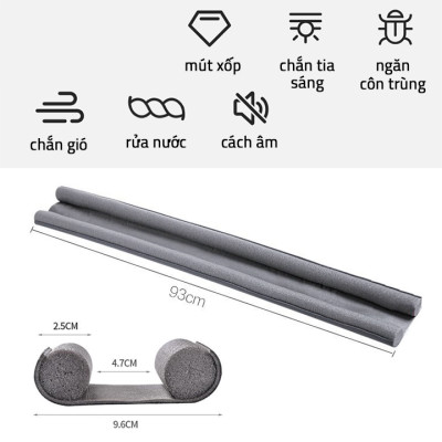 Combo 3 cặp thanh chắn khe cửa (ron chắn khe cửa) chống thoát hơi máy lạnh, máy điều hòa