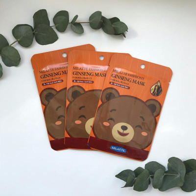 Mặt nạ dưỡng da chiết xuất từ nhân sâm Milatte Fashiony Ginseng Mask - Hộp 10 miếng