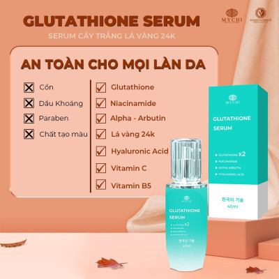 Serum Mychi - Serum cấy trắng lá vàng 24k glutathione