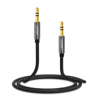 Ugreen UG10737AV119TK 5M màu Đen Cáp âm thanh 2 đầu 3.5mm dương dây tròn TPE cao cấp - HÀNG CHÍNH HÃNG