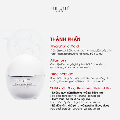 Kem dưỡng trắng da, mờ nám & tàn nhang Mirum 55ml– Mirum Glow Synergy Cream