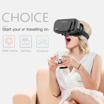 Kính Thực Tế Ảo VR SHINECON G10 Cho Điện Thoại 4.8 - 6.9 inch Điện Thoại Thông Minh Phiên Bản 2022 Có Tai Nghe - Hàng Chính Hãng