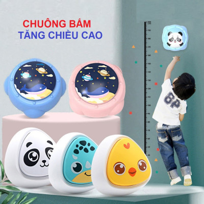 Chuông bấm tăng chiều cao đồ chơi vận động bật nhảy cho bé có đếm số tiếng anh tặng kèm thước và pin