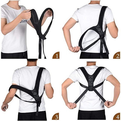 Đai Chống Gù Lưng Nam Nữ, Người Lớn Và Trẻ Em Freesize, Tặng Kèm 2 Miếng Trợ Lực - Hàng Nhập Khẩu