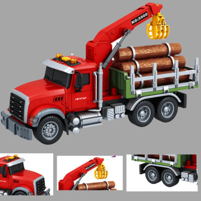 TOYSTAR - 666-20R Mô hình Xe vận chuyển gỗ (có cần cẩu) tỉ lệ 1:14, Xe ô tô đồ chơi cho bé
