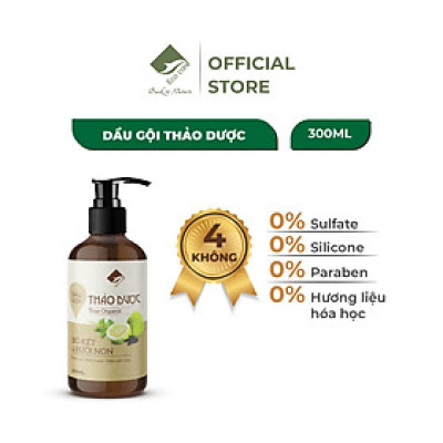 Dầu gội thảo dược ECOCARE 300ml đạt chuẩn CGMP, dầu gội xả thảo mộc giúp sạch gàu, giảm rụng tóc