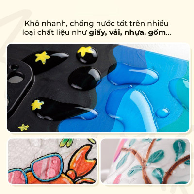 Hộp 24 Bút Lông Màu Acrylic Markers 2 Đầu - Colokit ACM-C002