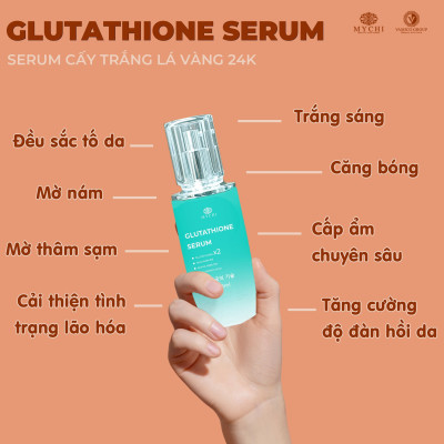 Serum Mychi - Serum cấy trắng lá vàng 24k glutathione