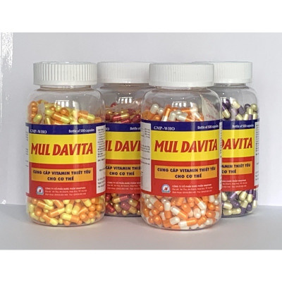 Viên bổ tổng hợp Muldavita Vinapharco, hộp 500v, tăng sức đề kháng