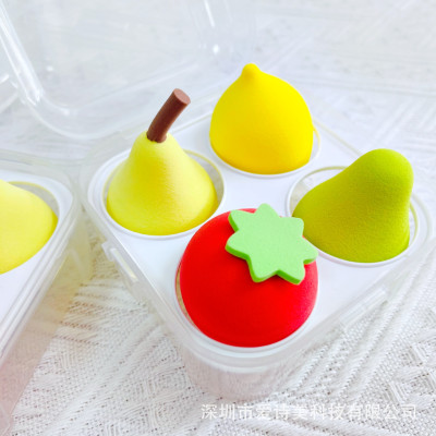 Combo 4 món mút tán phấn cao cấp hình trái cây giọt nước , tán phấn siêu mềm mại hình giọt nước , có độ đàn hồi cao , dẻo ,không bị biến dạng ,nhiều màu sắc cute xinh xắn đáng yêu