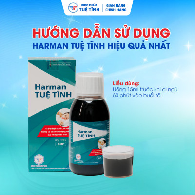 Siro An Thần Ngủ Ngon Harman Tuệ Tĩnh - Hỗ trợ giảm mất ngủ, giúp dễ ngủ và ngủ ngon sâu giấc