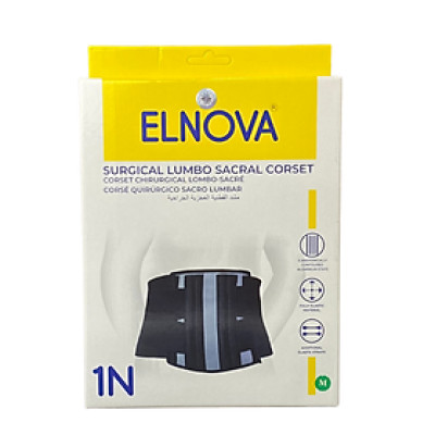 Đai Cố Định Thắt Lưng Cột Sống, Đai thoát vị đĩa đệm Elnova (Màu Đen)