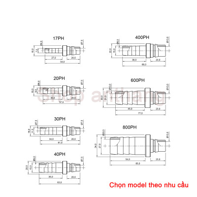 Đầu nối nhanh khí nén PH(phích cắm) - Nitto (Nhật Bản)