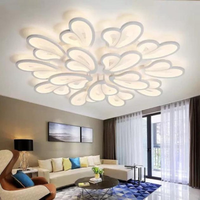 Đèn LED Mâm Ốp Trần MN063/12+15 , Đèn trần Phòng Khách, Đèn trần buồng ngủ - 3 cách thức Sáng DT