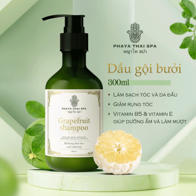 Combo Dầu Gội, Dầu Xả ,Xịt Dưỡng Chiết Xuất Bưởi Tây Phaya Thai dành cho tóc gàu, ngứa, nấm da đầu