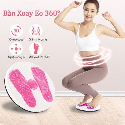 Đĩa xoay eo kèm hộp ,bàn xoay eo 360 độ tập thể dục giảm cân tại nhà an toàn ,nhỏ gọn và tiện lợi