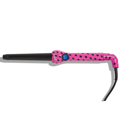 Máy uốn 25/18mm họa tiết chấm bi - Curler 25/18mm Pink polka dot PYT