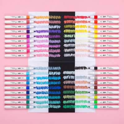 Hộp 24 Bút Lông Màu Acrylic Markers 1 Đầu - Colokit ACM-C004