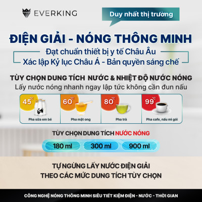 Máy Lọc Nước Điện Giải iON Kiềm EVERKING EKDeluxePlus-1311 - Hàng Chính Hãng