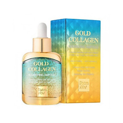 Serum Trắng Da Ngừa lão hoá FARMSTAY GOLD COLLAGEN NOURISHING AMPOULE 35ml