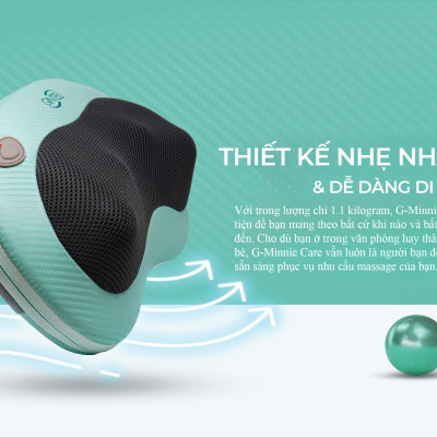 |GIÁ SỐC| Gối Massage nhiệt hồng ngoại G-Minnie Care| Công nghệ massage Shiatsu 3D | 1 Năm Bảo Hành