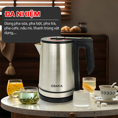 Bình đun siêu tốc OSAKA inox 304 KT-1820 - Hàng chính hãng