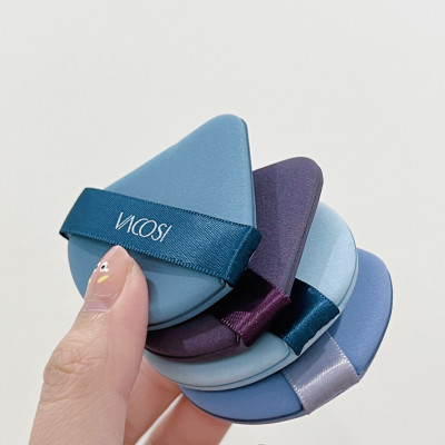 Bông phấn cushion 2 mặt màu xanh VACOSI - Túi 2 cái - BP53-02