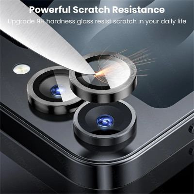 Dán cường lực 9h Camera cho Samsung Galaxy Z Flip 3 (Flip 3), Z Flip 4 (Flip 4), Z Flip 5 ( Flip 5), Z Flip 6 (Flip 6) bảo vệ Camera chống vỡ, chống xước cao cấp - Hàng chính hãng