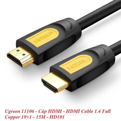 Ugreen UG11106HD101TK 15M màu Vàng Cáp tín hiệu HDMI chuẩn 1.4 hỗ trợ phân giải Full HD - HÀNG CHÍNH HÃNG
