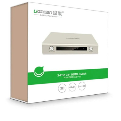 Ugreen UG4027840278TK Bộ gộp HDMI 3 vào 1 ra hỗ trợ 4K x 2K vỏ hộp kim cao cấp - HÀNG CHÍNH HÃNG
