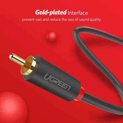 Ugreen UG30747AV104TK 1M màu Đen Cáp âm thanh Bông sen 2 ra 2 dương - HÀNG CHÍNH HÃNG