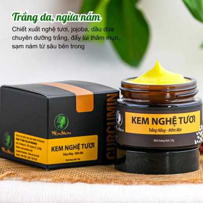 Kem nghệ tươi dưỡng da trắng mịn, sạch sạm nám Wonmom 50g