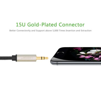 Ugreen UG40804AV127TK 2M màu Đen Cáp âm thanh 3.5mm sang 6.5mm cao cấp - HÀNG CHÍNH HÃNG
