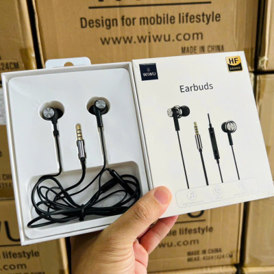 Tai Wiwu Earbuds #EB311 Jack 3.5 cho điện thoại, máy tính bảng.... nghe gọi đàm thoại âm thanh HD - Hàng chính hãng
