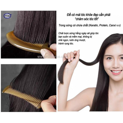 Lược sừng múi bưởi xuất Nhật (Size: S - 11cm) COH181 - Phụ kiện bỏ túi tiện dụng - Chăm sóc tóc