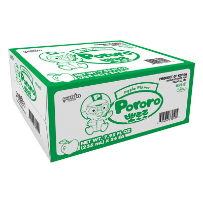 Thùng 24 Chai Nước Uống Pororo Hương Vị Táo 235ml