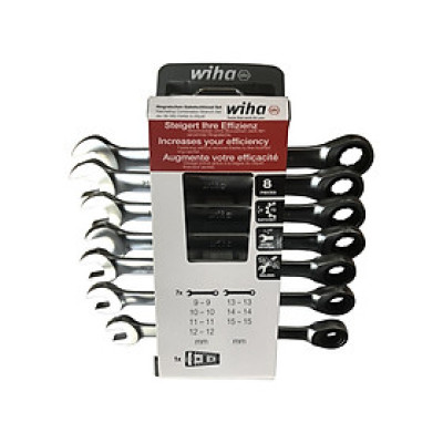 Bộ cờ lê vòng miệng bánh cóc tự động Wiha 44664