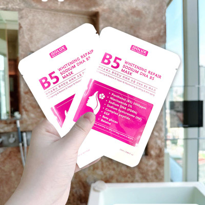 Mặt nạ ISOLUX Whitening repair sodium DNA B5 mask Hàn Quốc 25ml hạn 2027 - dưỡng trắng cấp ẩm phục hồi da