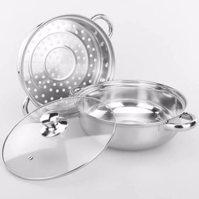 Nồi Hấp 2 Tầng Cách Thủy Đa Năng Đường Kính 28 cm - Hàng Chính Hãng