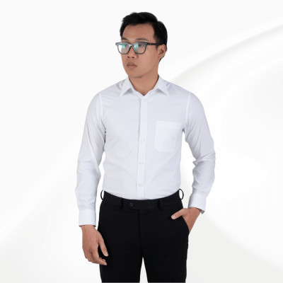 Áo sơ mi nam dài tay có túi màu trắng GENTITI by Thái Tuấn - 1C815HAKT101