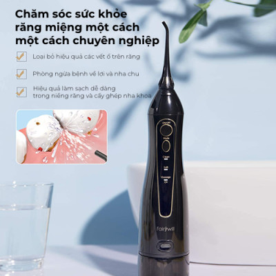 Tăm nước cầm tay Fairywill FW5020E, phiên bản nâng cấp , tăng cường khả năng chống nước, bền bỉ vượt trội