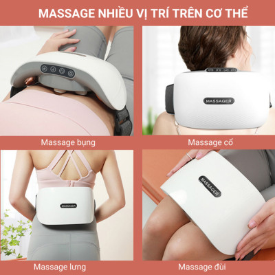 Máy Massage Bụng TQ-109, Máy tan Mỡ Bụng, Đai Massage tan Mỡ Bụng Tích Hợp Xoay Đá Nóng Kết hợp Làm Nóng Hồng Ngoại