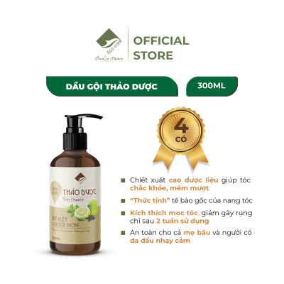 Dầu gội thảo dược ECOCARE 300ml đạt chuẩn CGMP, dầu gội xả thảo mộc giúp sạch gàu, giảm rụng tóc