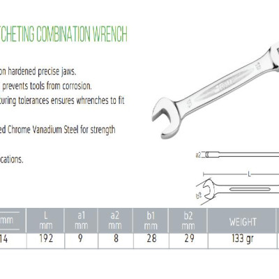 Cờ lê đa năng tự động 14mm linh hoạt Retta - RCA0614
