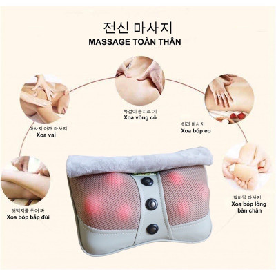 CHÍNH HÃNG Gối massage 6 bi chính hãng Ayosun Hàn Quốc